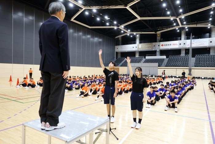 元気よく選手宣誓