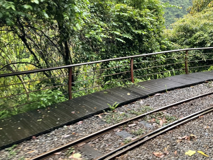 細い山道を抜けていきます