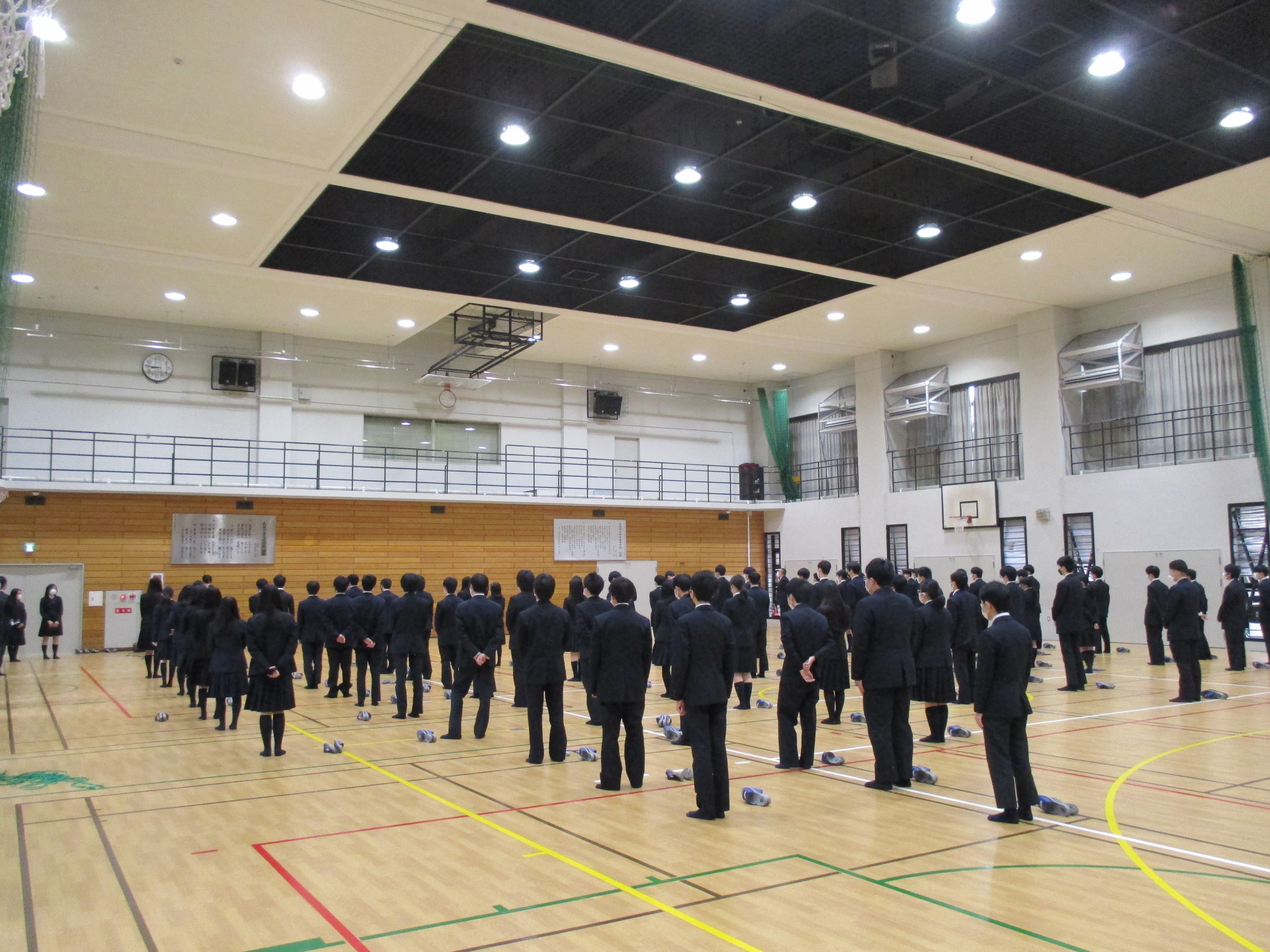 2年ぶりの体育館での式